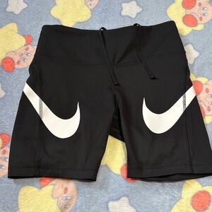 Nike Women's Black and White Biker Shorts